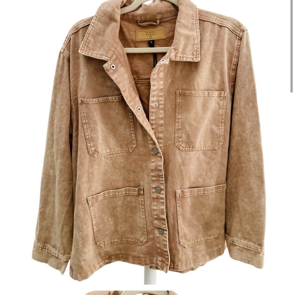 NWT Blanknyc Dye Acid Wash Twill Shirt Jacket